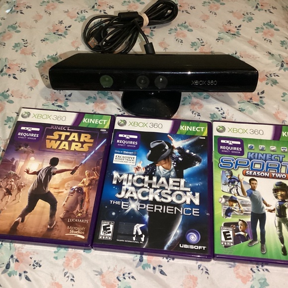 OEM Microsoft XBOX 360 Kinect Sensor Bar camera no adapter and 3 games Kinect St - Picture 1 of 12